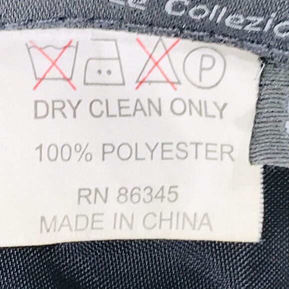 Vanetti Dress Pants Black Stripe 50 52 Pleated Cuffed Mens Le Collezioni - Picture 6 of 12